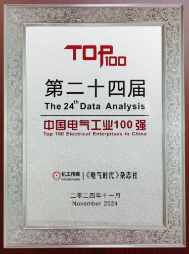 Eaglerise remporte le Top 100 de l'industrie électrique chinoise